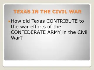 Texas Contributions to the Confederate Army in the Civil War