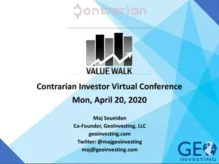 Virtual Conference on Contrarian Investing - Featuring Maj Soueidan of GeoInvesting