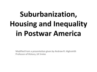 Evolution of Suburbanization and Housing in Postwar America