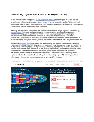 Streamlining Logistics with Advanced Air Waybill Tracking