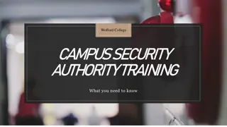 Campus Security Authority Training at Wofford College