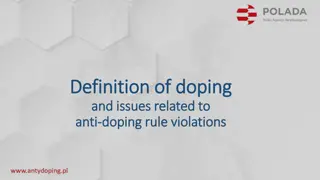 Doping and Anti-Doping Rule Violations