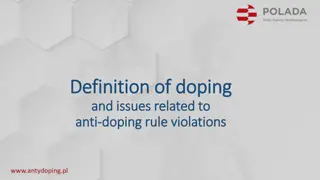 Understanding Doping and Anti-Doping Rule Violations