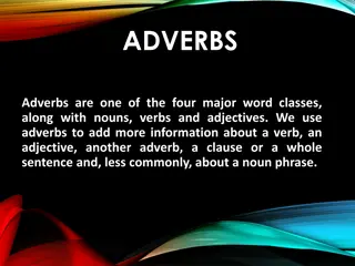 Understanding Adverbs: Usage and Placement