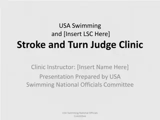 USA Swimming Stroke and Turn Judge Clinic Overview