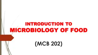 Understanding Microbiology of Food and Foodborne Diseases