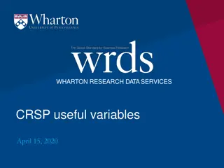 CRSP Useful Variables for Financial Analysis