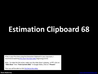 Estimation Clipboard 68 and New Esti-Mysteries Resources