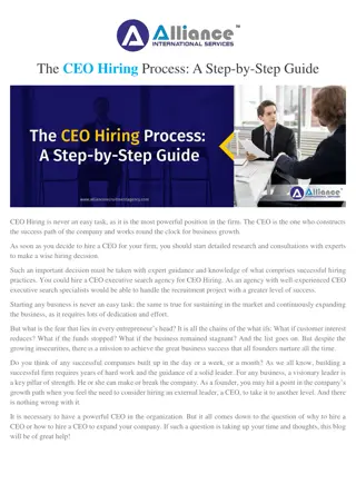 The CEO Hiring Process A Step-by-Step Guide