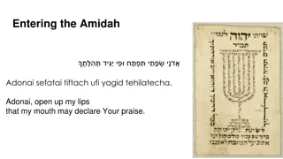 Prayers of Praise and Remembrance: Amidah Reflections