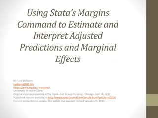 Adjusted Predictions and Marginal Effects in Stata