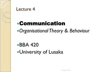 Communication in Organisational Behaviour