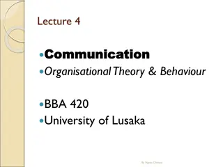 Understanding Communication in Organisational Behaviour