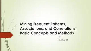 Frequent Patterns and Association Rules in Data Mining