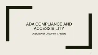 ADA Compliance and Accessibility for Document Creators