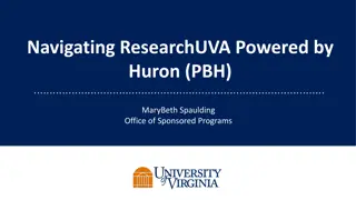 ResearchUVA Powered by Huron (PBH): Navigation and Terminology