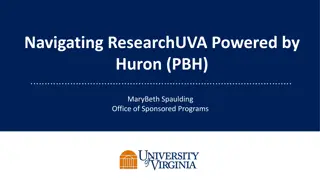 Understanding ResearchUVA Powered by Huron (PBH): Navigation and Terminology