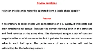 Operating a DC Series Motor from a Single Phase Supply