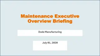 Maintenance Executive Key Performance Indicators Overview