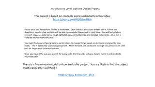 Introductory Level Lighting Design Project Worksheet