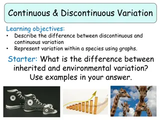 Continuous and Discontinuous Variation in Species