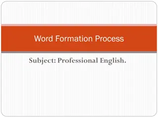 Various Word Formation Processes in Professional English