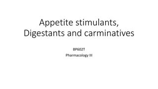 Appetite Stimulants, Digestants, and Carminatives in Pharmacology III
