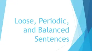 Understanding Loose, Periodic, and Balanced Sentences