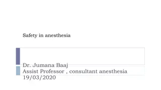 Safety in Anesthesia Practice