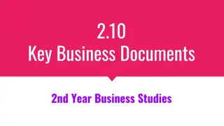 Exploring Key Business Documents in 2nd Year Business Studies
