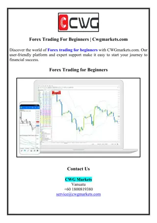 Forex Trading For Beginners | Cwgmarkets.com