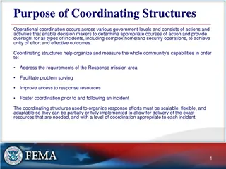 Effective Coordinating Structures for Response Operations