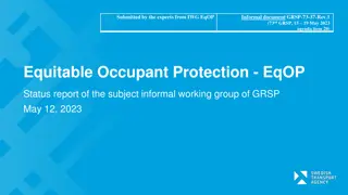 Progress Report on Equitable Occupant Protection Working Group