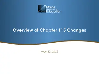 Overview of Chapter 115 Changes and Impact on Educators