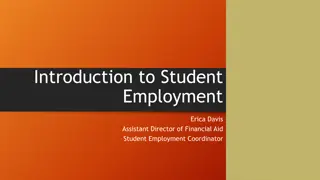 Student Employment Overview for 2021-2022 Academic Year
