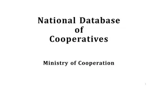 National Database of Cooperatives: Ministry of Cooperation Initiatives