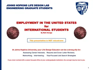 Johns Hopkins Life Design Lab - Engineering Graduate Students Employment in the United States
