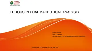 Errors in Pharmaceutical Analysis