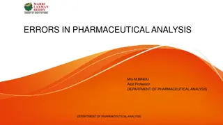 Understanding Errors in Pharmaceutical Analysis