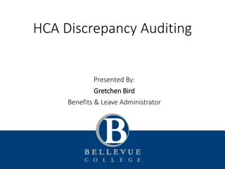HCA Discrepancy Auditing Process Overview