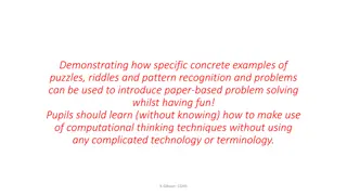 Engaging Paper-Based Problem Solving for Computational Thinking Skills
