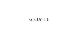 Geographic Objects in GIS