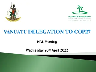 Vanuatu Delegation Preparation for COP27 NAB Meeting