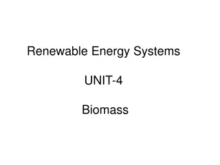 Renewable Energy Systems - Biomass Energy Conversion and Applications