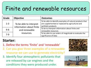 Understanding Finite and Renewable Resources in Environmental Science