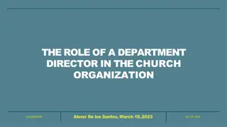 Role of a Department Director in Church Organization