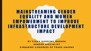 Advancing Gender Equality and Women's Empowerment in Infrastructure Development