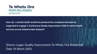 Supporting Mental Health Workforce Engagement in Continuous Quality Improvement