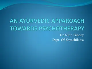 Ayurveda and Psychotherapy for Mental Health