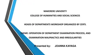 Academic Department Management Workshop on Examination Processes and Irregularities